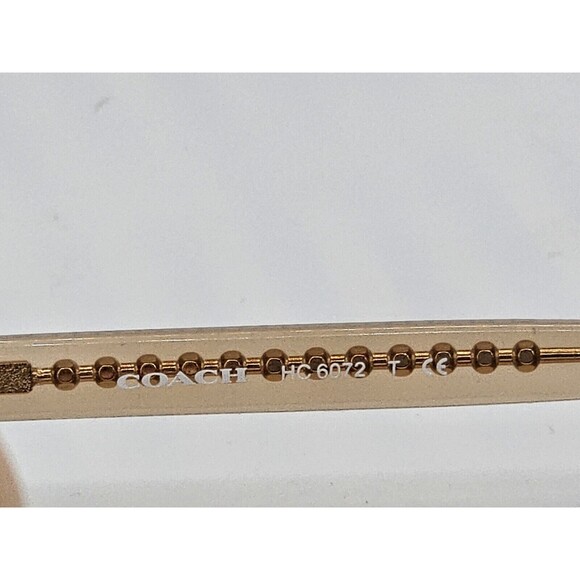 COACH HC 6072 5328 BROWN GLITTER AUTHENTIC EYEGLASSES 52/17 135 Clear Lenses - Picture 8 of 12